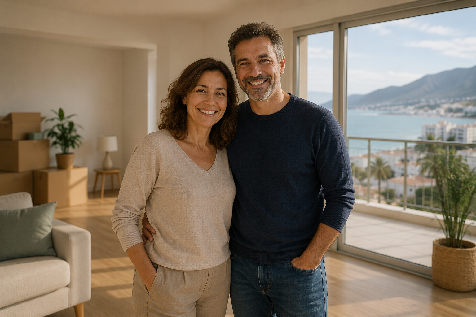 Clientes satisfechos de Vaciados Batista en su nuevo hogar en Tenerife